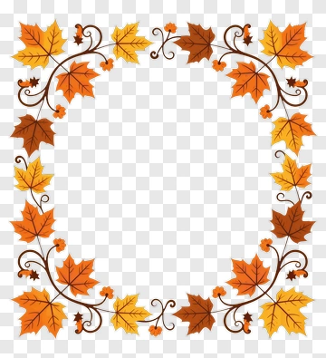 Autumn Leaves Frame PNG