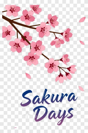 Sakura Days With Cherry Blossom Branch PNG