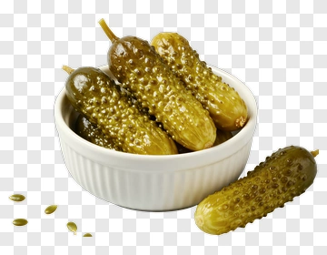 Pickles In A White Bowl PNG