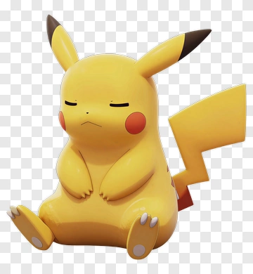 Pikachu Sitting With A Sad Expression PNG