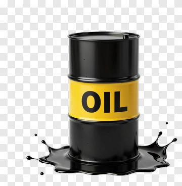 Oil Barrel With Spilled Oil PNG