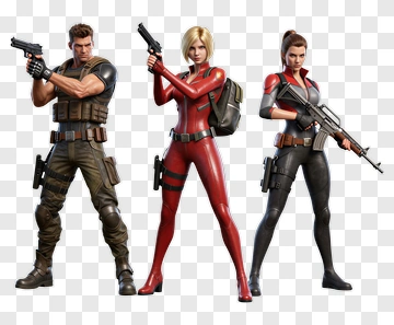 Action Team With Weapons PNG