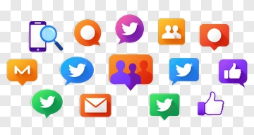 Social Media Icons Collection PNG