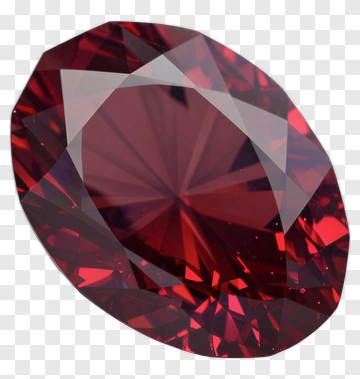 Red Oval Cut Ruby Gemstone PNG