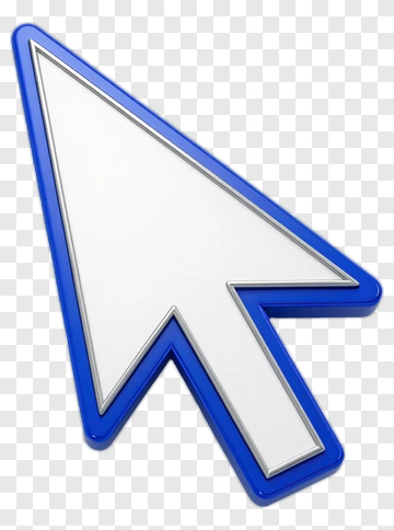 3D Blue Cursor Arrow PNG