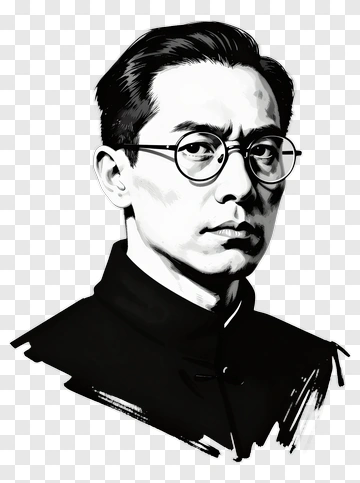 Portrait Of A Man In Glasses And Black Attire PNG