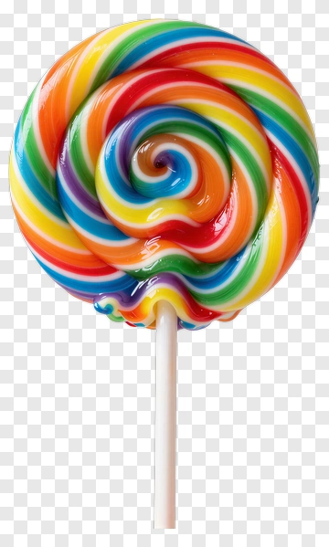 Colorful Swirl Lollipop PNG
