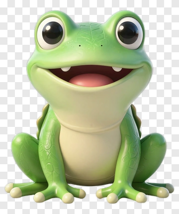 Cartoon Frog Smiling PNG