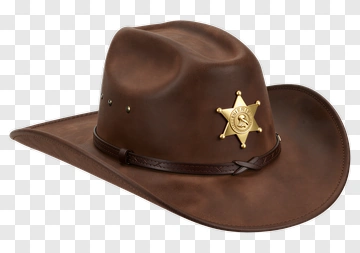 Sheriff's Brown Cowboy Hat PNG