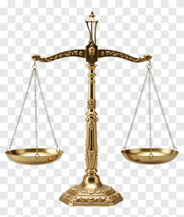 Golden Balance Scale PNG