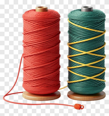 Red And Green Spools Of Thread PNG