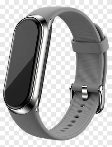 Fitness Tracker With Gray Strap PNG