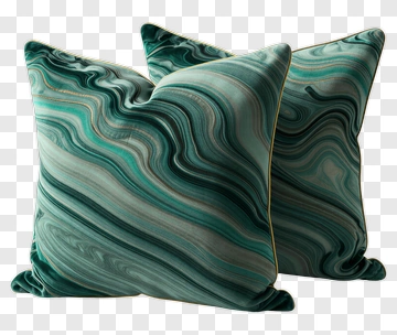 Decorative Pillows With Abstract Green Pattern PNG