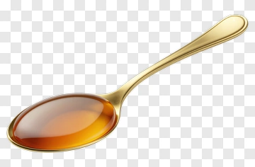 Golden Spoon With Honey PNG