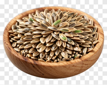 Wooden Bowl Filled With Sunflower Seeds PNG