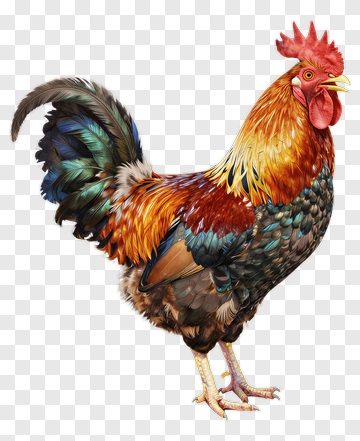 Colorful Rooster PNG