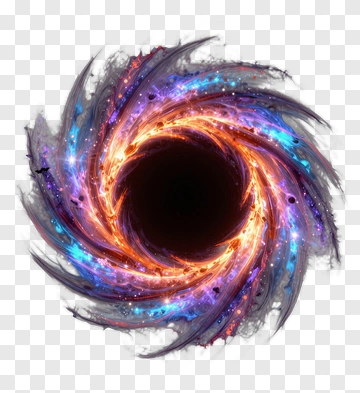 Colorful Swirling Cosmic Vortex PNG