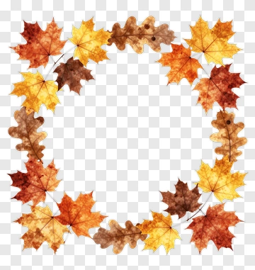 Autumn Leaf Wreath PNG
