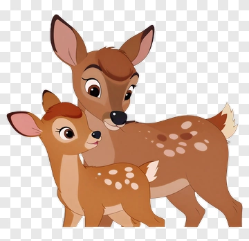Cartoon Deer Family PNG