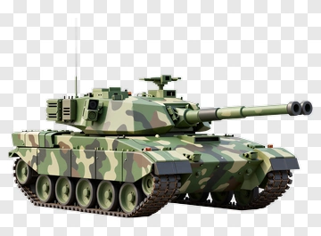 Military Tank With Camouflage Design PNG