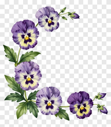 Purple Pansy Flower Arrangement PNG