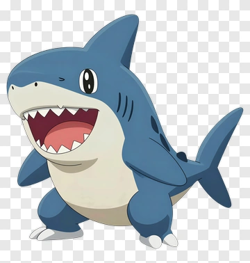 Cartoon Shark Character PNG