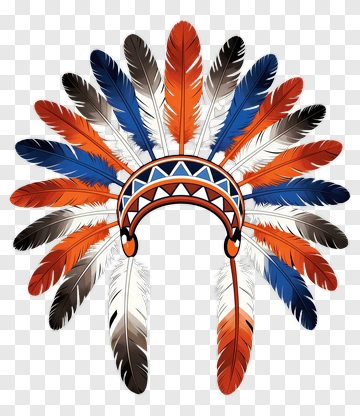 Colorful Feather Headdress PNG