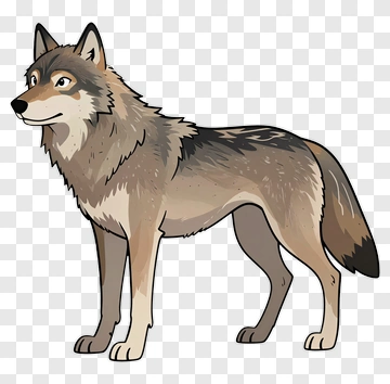 Cartoon Wolf PNG