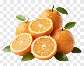Fresh Oranges With Slices PNG