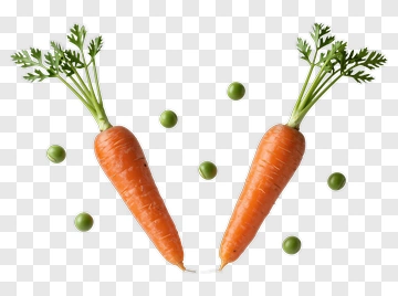 Carrots With Green Peas PNG