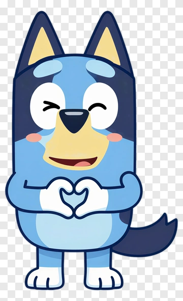 Cartoon Dog Making A Heart Shape PNG