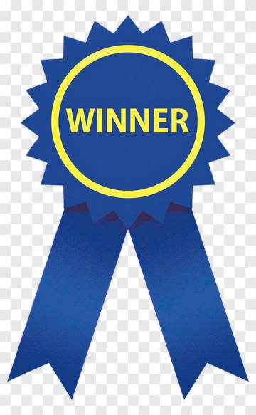 Winner Blue Ribbon Award PNG