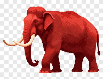 Red Elephant PNG