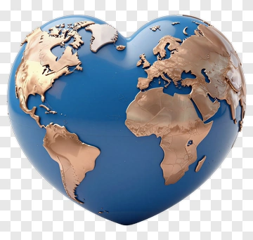 Heart-Shaped Globe PNG