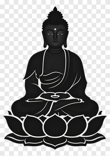 Buddha Sitting On A Lotus Flower PNG