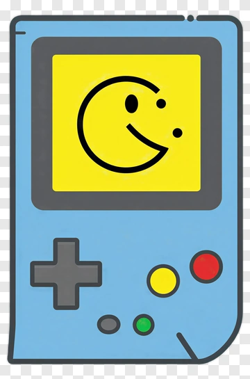 Cartoon Game Console With Smiley Face PNG