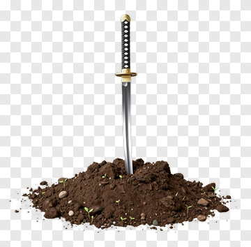 Katana Sticking Out Of Soil PNG