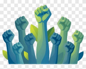 Fists Raised In Unity PNG