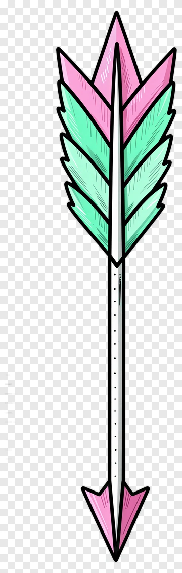 Colorful Cartoon Arrow PNG