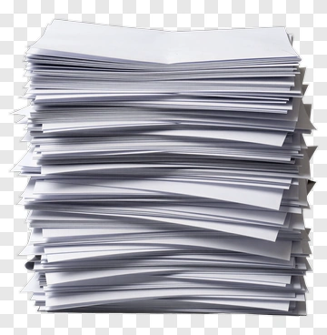 Stack Of White Paper Sheets PNG