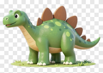 Cartoon Dinosaur With Spikes PNG