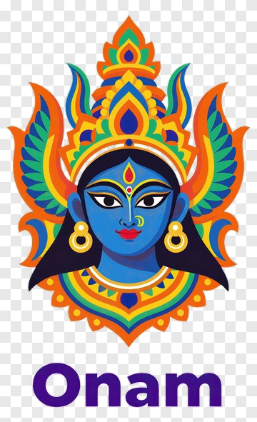 Colorful Onam Festival Artwork PNG