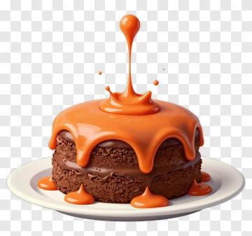 Chocolate Cake With Orange Glaze PNG