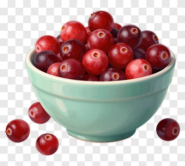 Bowl Of Fresh Cranberries PNG