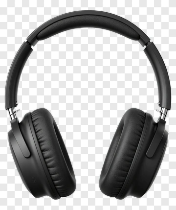 Black Wireless Headphones PNG