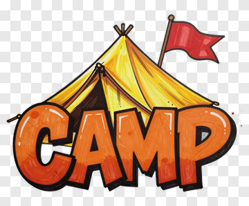 Camp Tent With Flag PNG