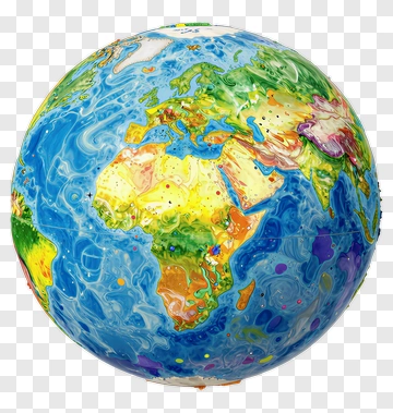 Colorful Globe Of The Earth PNG