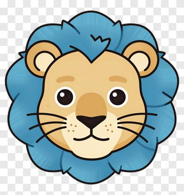 Cartoon Lion Face PNG