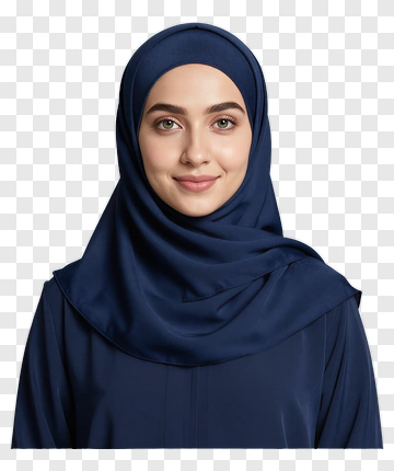 Woman Wearing A Blue Hijab PNG