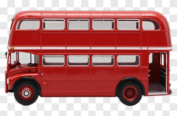 Red Double-Decker Bus PNG